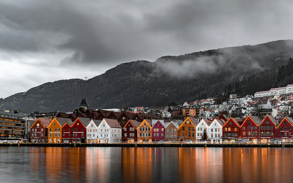 Bryggen ved Vågen i Bergen