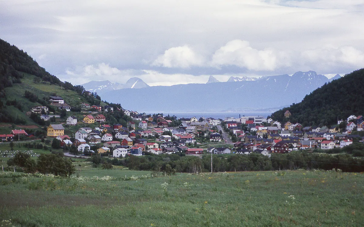 Harstad sett fra fjorden