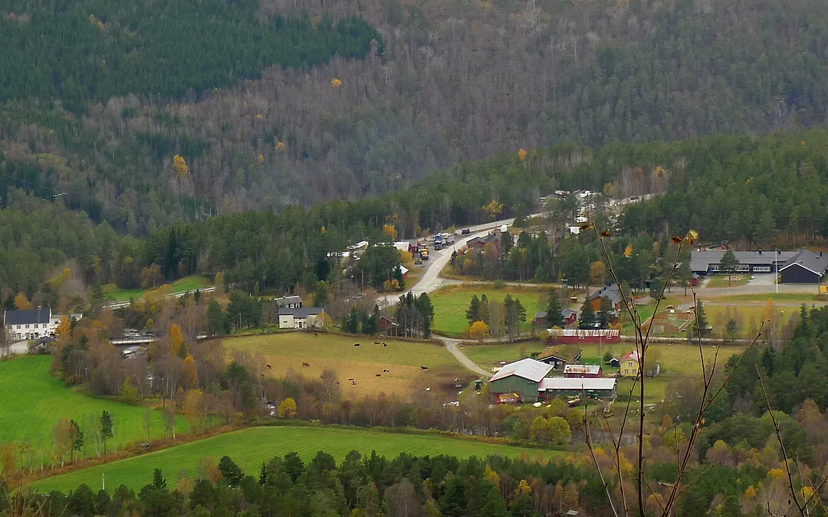 Oppdal sentrum i dalen