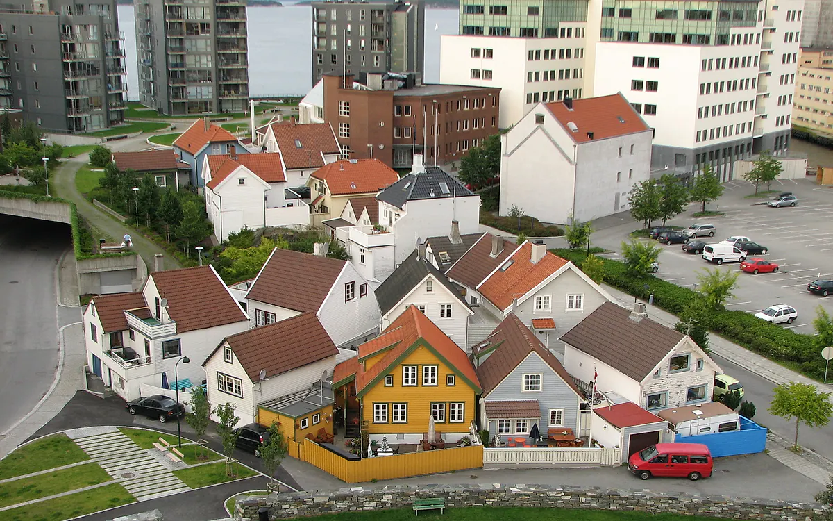 De hvite trehusene i Gamle Stavanger