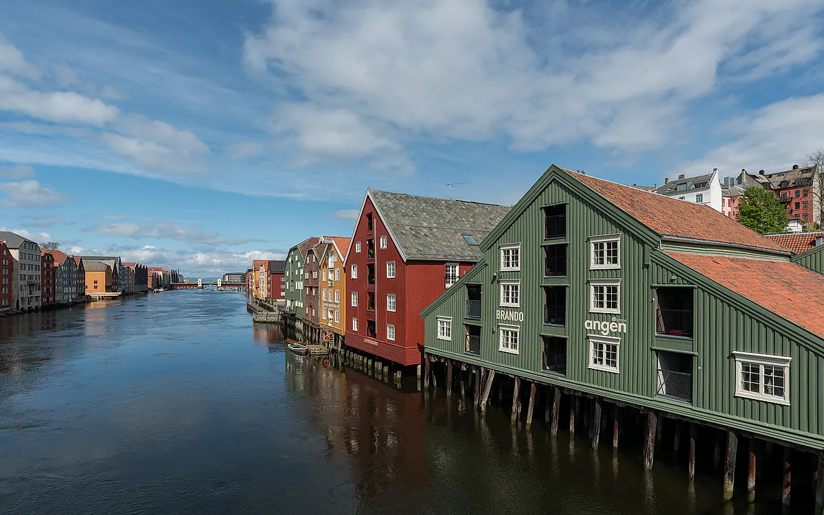 Bryggene langs Nidelva i Trondheim