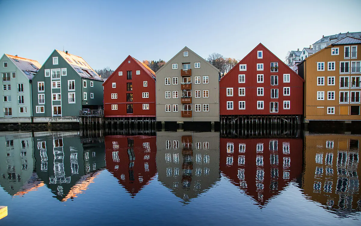 Bryggene langs Nidelva i Trondheim